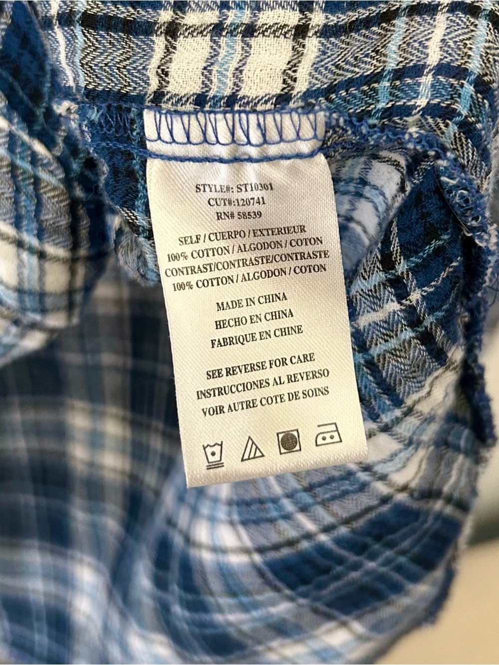 100% Cotton Kut From The Cloth Boylen Flap Pocket Button Down Blue Plaid Shirt - Picture 9 of 9